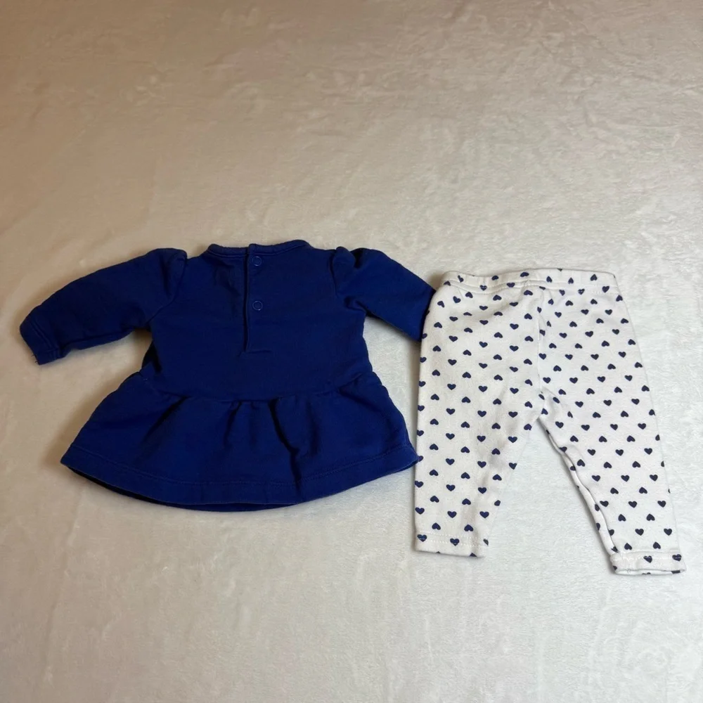 Carter's Blue Baby Outfit with Gold Glitter Embelishment